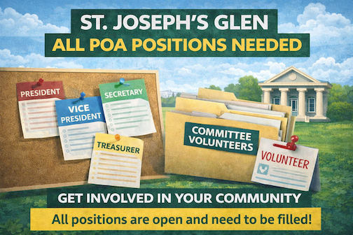 St. Joseph’s Glen POA Seeks Volunteers to Fill All Board Positions